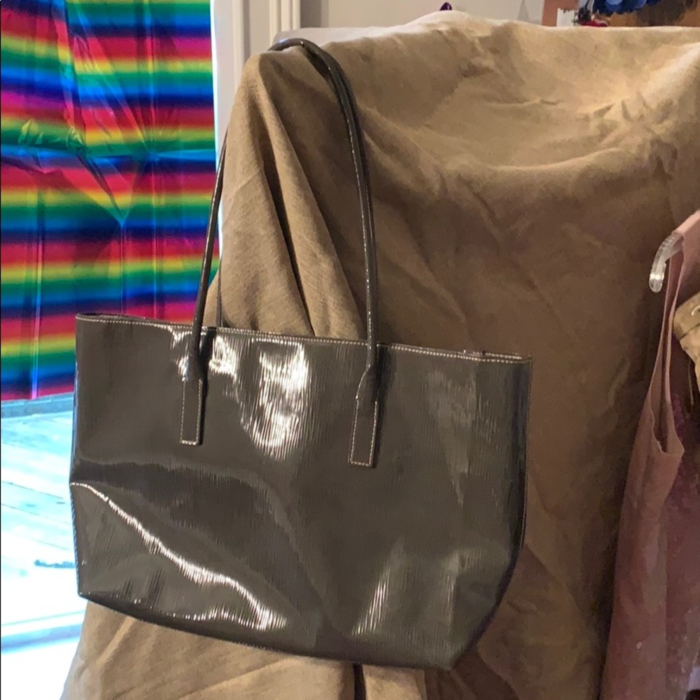 Authentic gray Prada tote in excellent condition